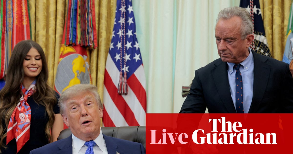 Trump signs executive order to split measles, mumps and rubella vaccine into separate jabs in sweeping change – live
